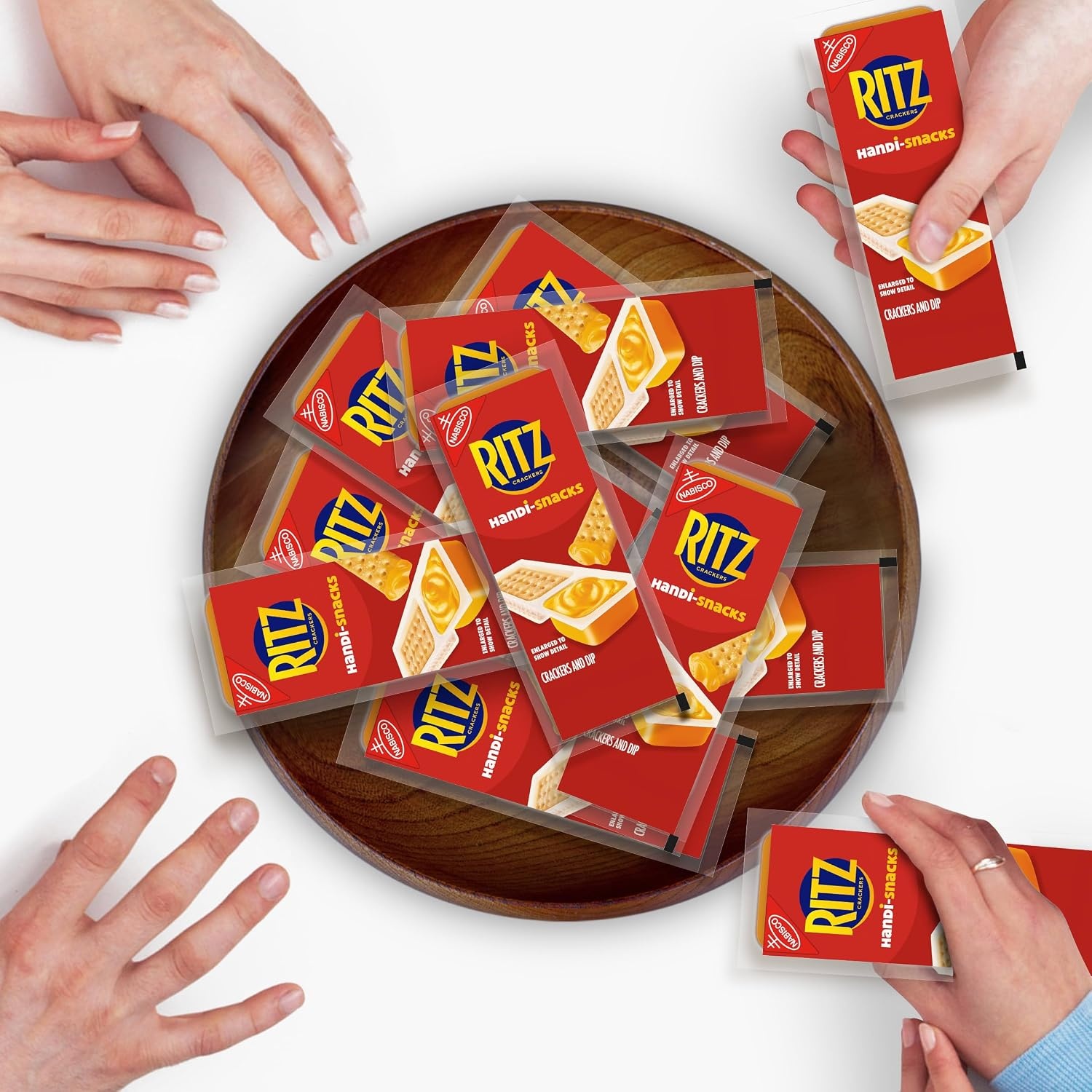 image:imageHandiSnacks RITZ Crackers N Cheesy Dip Snack Packs 10 Snack Packs95 Ounce Pack of 1