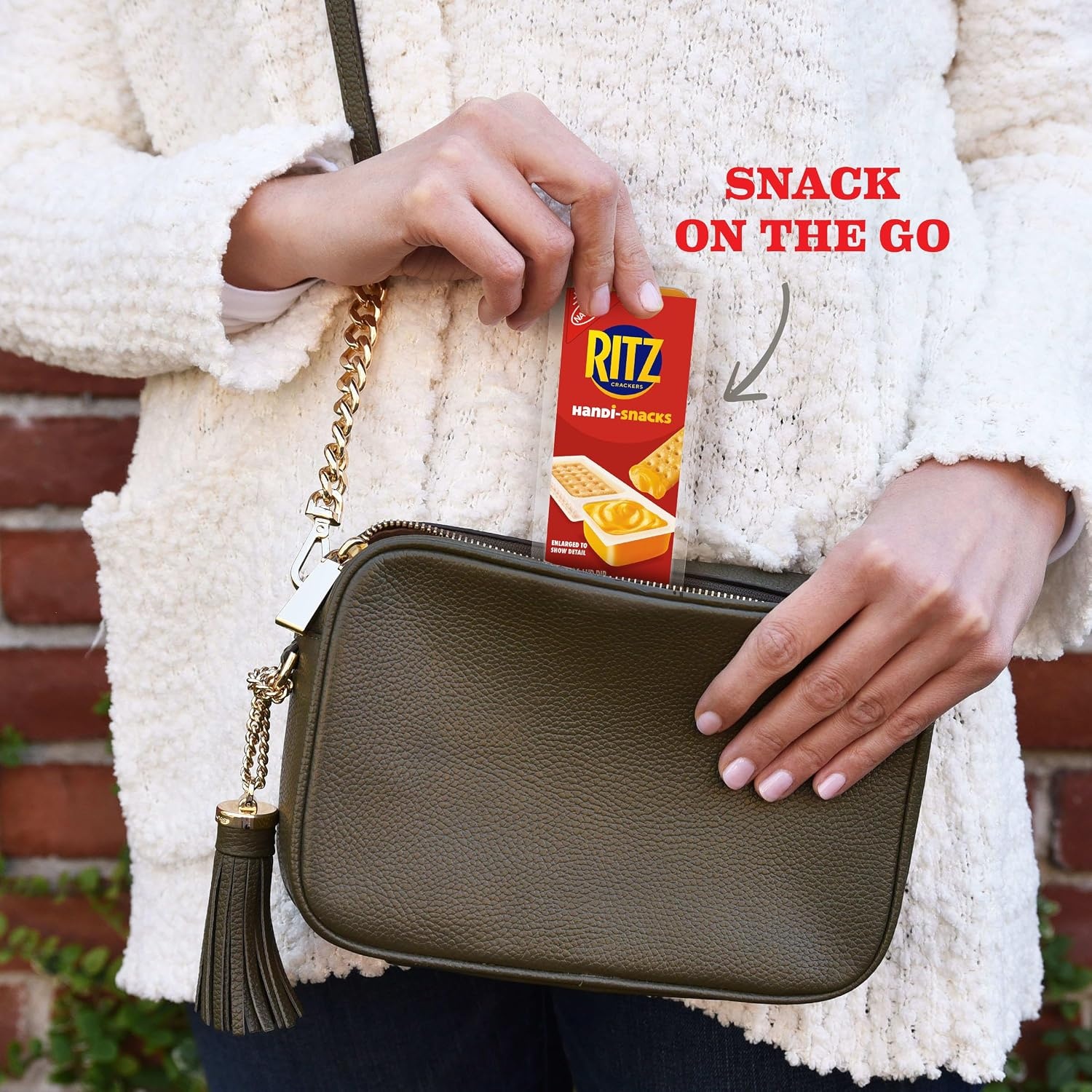 image:imageHandiSnacks RITZ Crackers N Cheesy Dip Snack Packs 10 Snack Packs95 Ounce Pack of 1