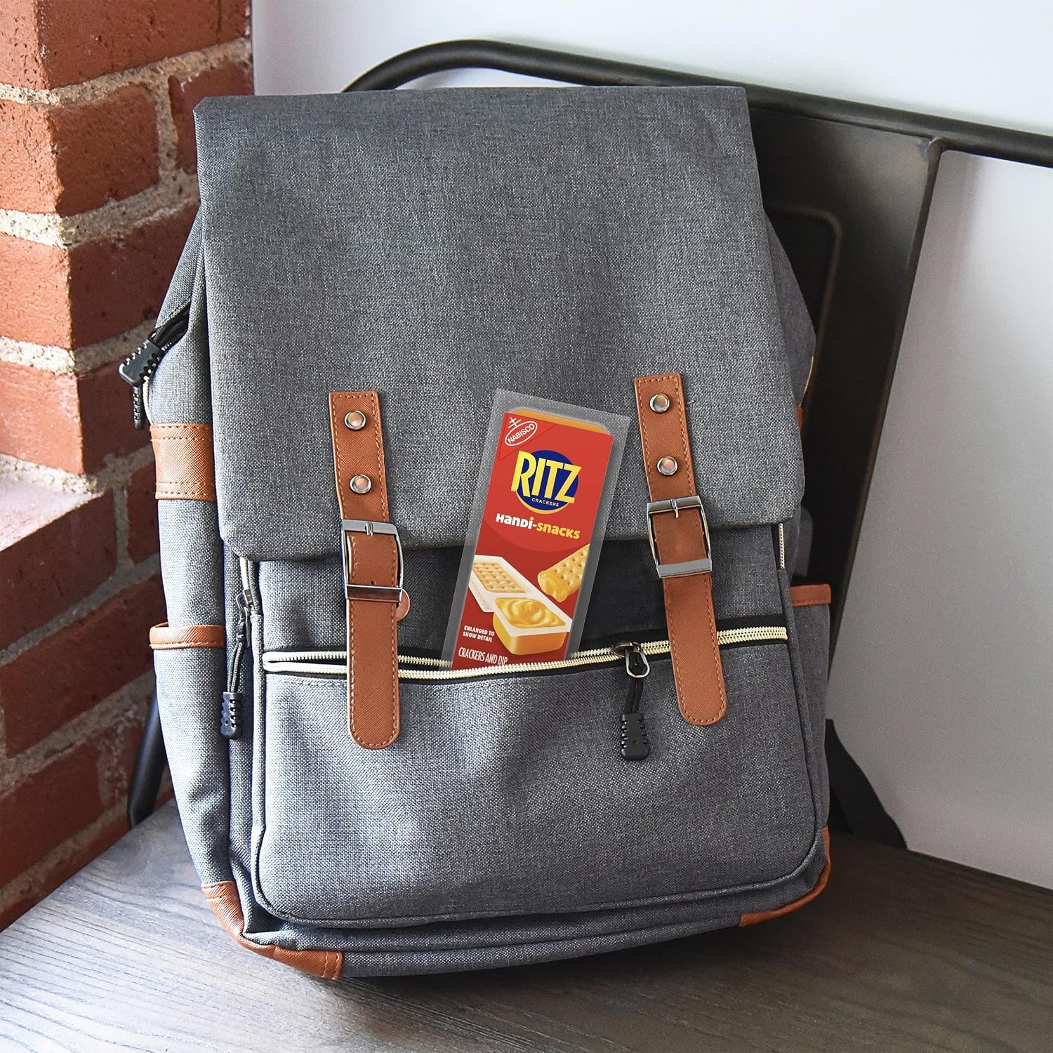 image:imageHandiSnacks RITZ Crackers N Cheesy Dip Snack Packs 10 Snack Packs95 Ounce Pack of 1