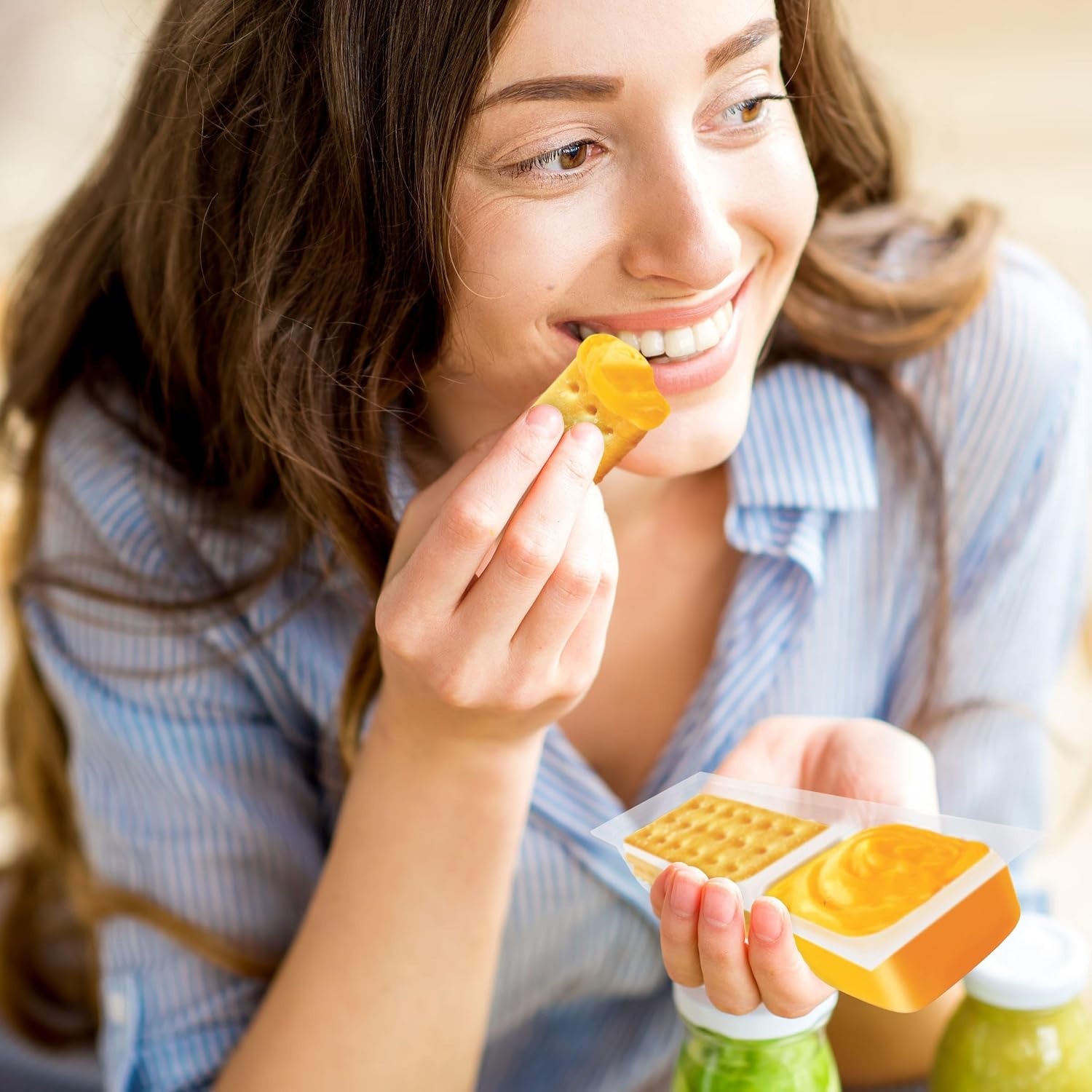 image:imageHandiSnacks RITZ Crackers N Cheesy Dip Snack Packs 10 Snack Packs95 Ounce Pack of 1