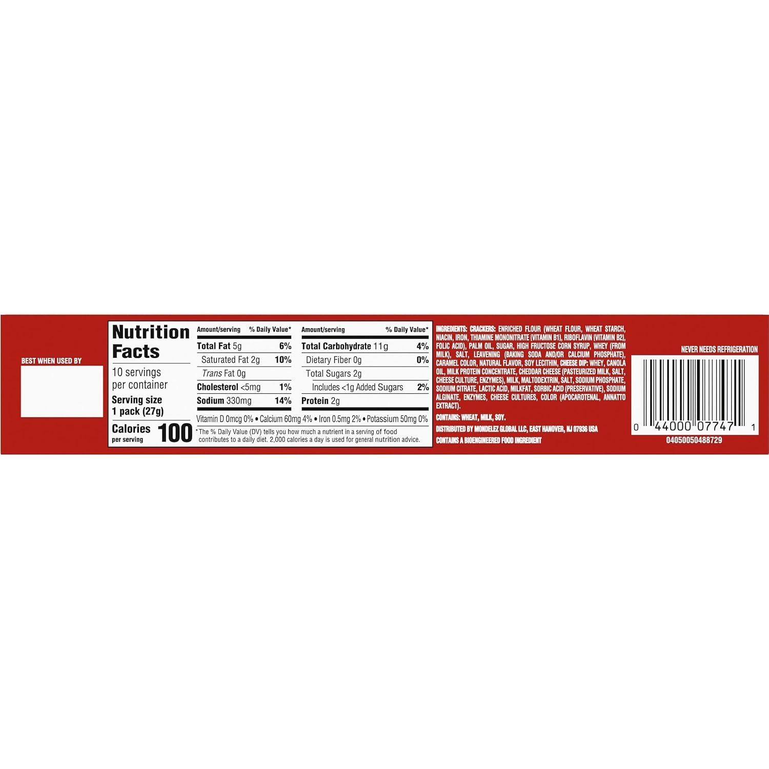 image:imageHandiSnacks RITZ Crackers N Cheesy Dip Snack Packs 10 Snack Packs95 Ounce Pack of 1