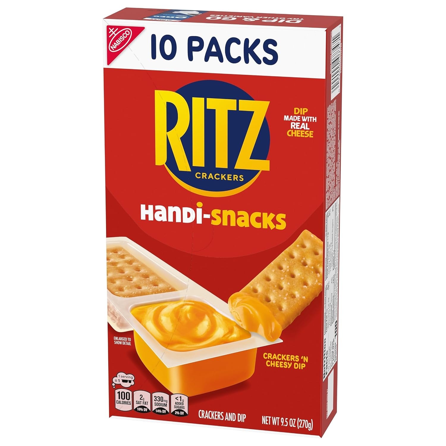 image:imageHandiSnacks RITZ Crackers N Cheesy Dip Snack Packs 10 Snack Packs95 Ounce Pack of 1