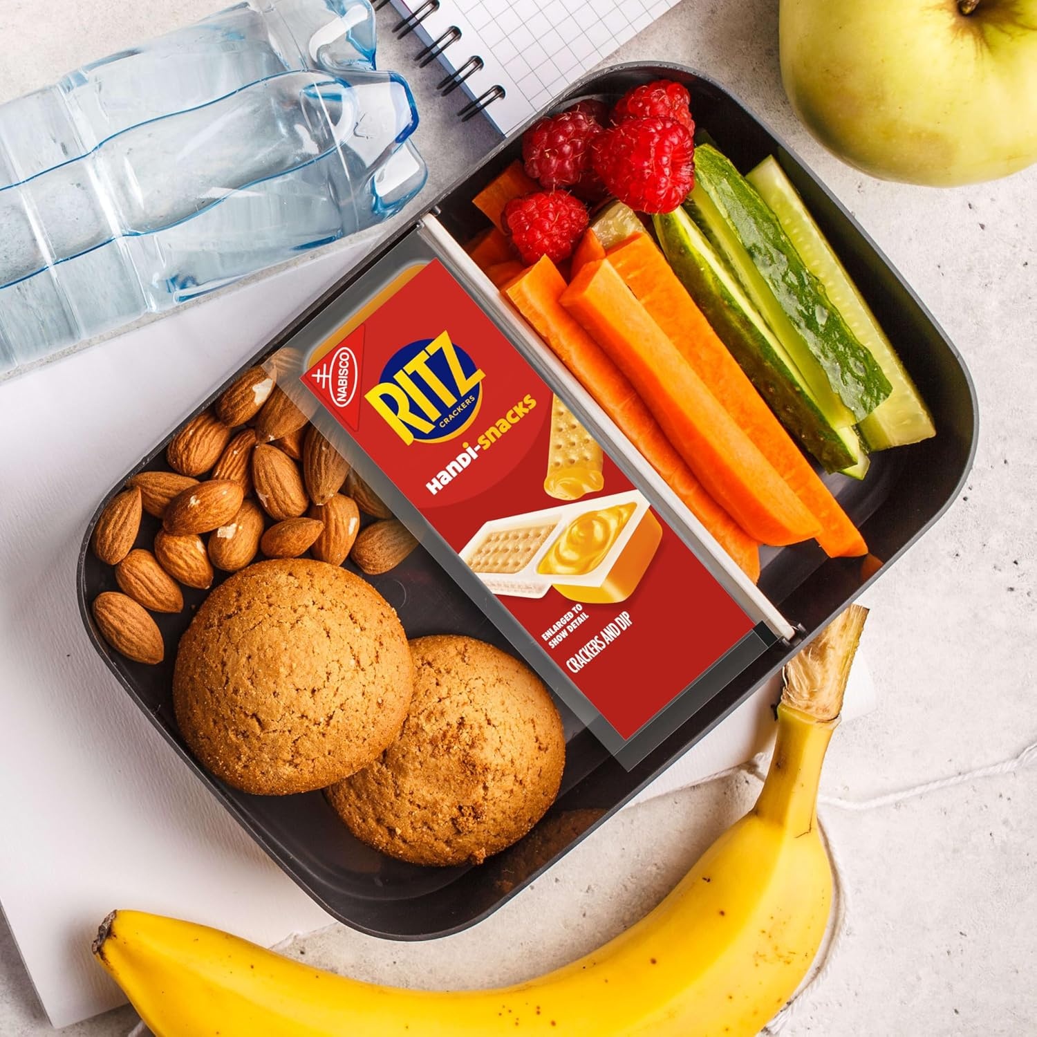 image:imageHandiSnacks RITZ Crackers N Cheesy Dip Snack Packs 20 Snack Packs095 Ounce Pack of 20