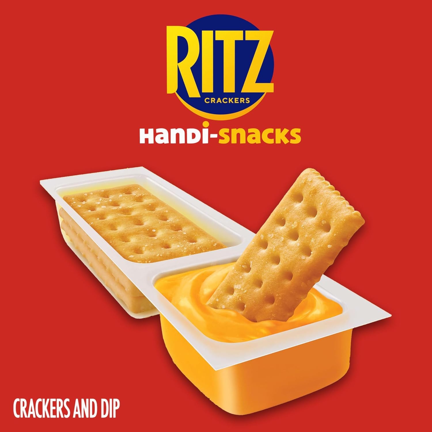 image:imageHandiSnacks RITZ Crackers N Cheesy Dip Snack Packs 20 Snack Packs095 Ounce Pack of 20