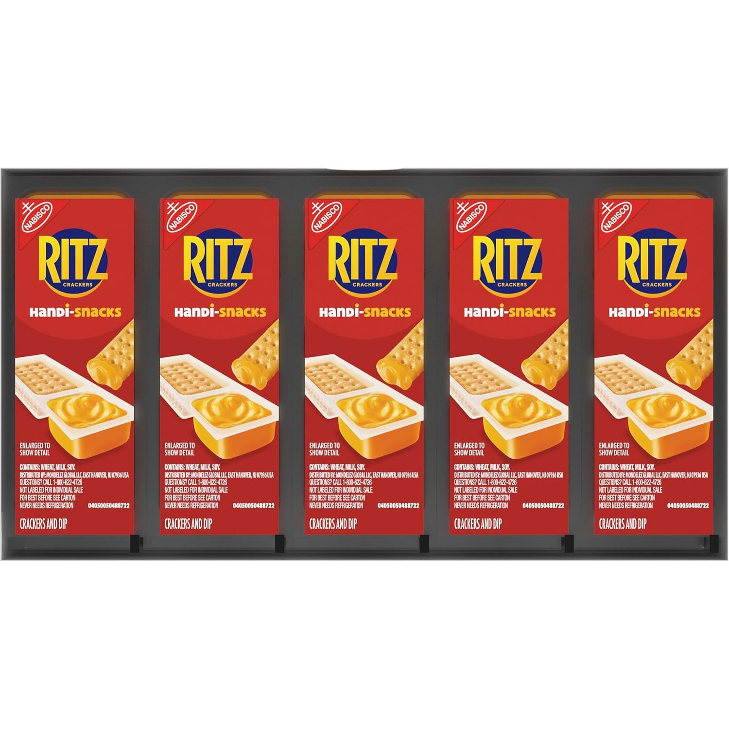image:imageHandiSnacks RITZ Crackers N Cheesy Dip Snack Packs 20 Snack Packs095 Ounce Pack of 20