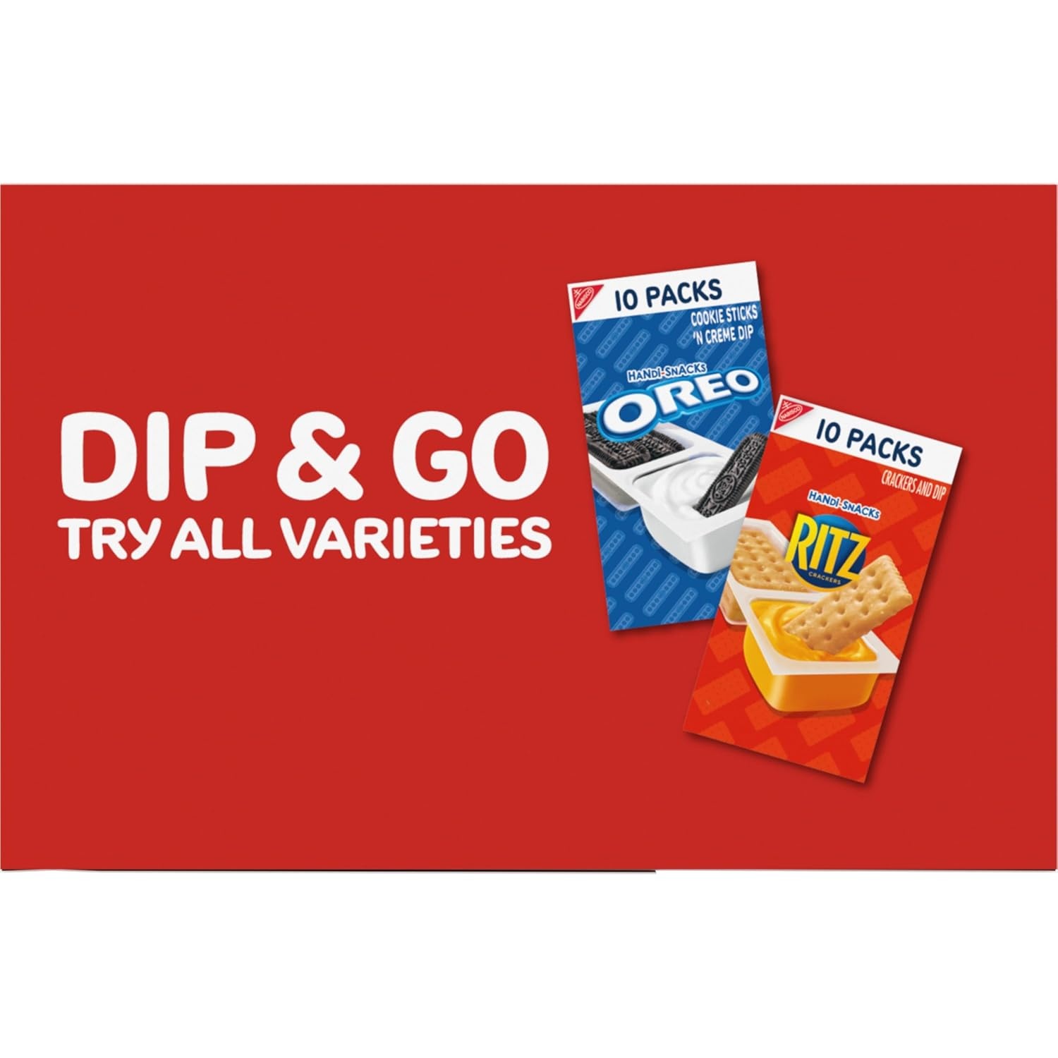 image:imageHandiSnacks RITZ Crackers N Cheesy Dip Snack Packs 20 Snack Packs19 Ounce Pack of 4