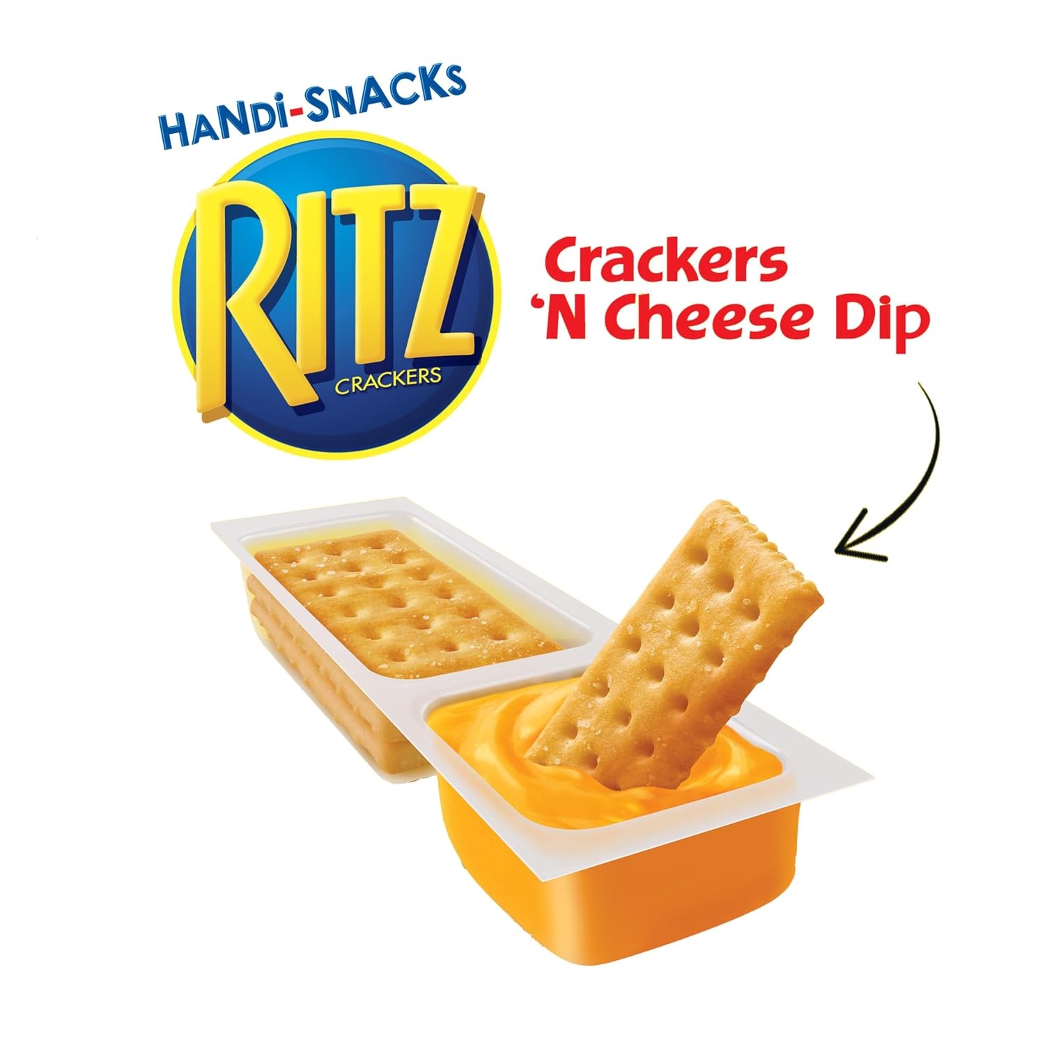 image:imageHandiSnacks RITZ Crackers N Cheesy Dip Snack Packs 20 Snack Packs19 Ounce Pack of 4