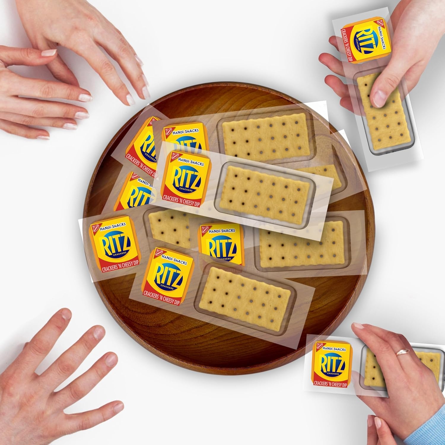 image:imageHandiSnacks RITZ Crackers N Cheesy Dip Snack Packs 20 Snack Packs19 Ounce Pack of 4