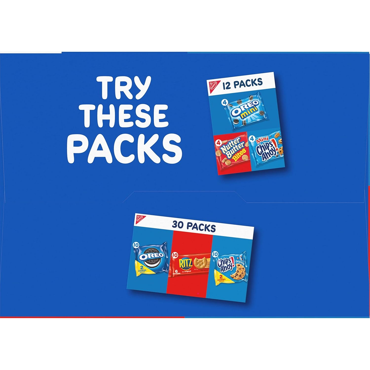 image:imageNabisco Sweet amp Savory Mix Variety Pack OREO Mini Cookies CHIPS AHOY Mini Cookies amp RITZ Mini Crackers 20 Snack Packs