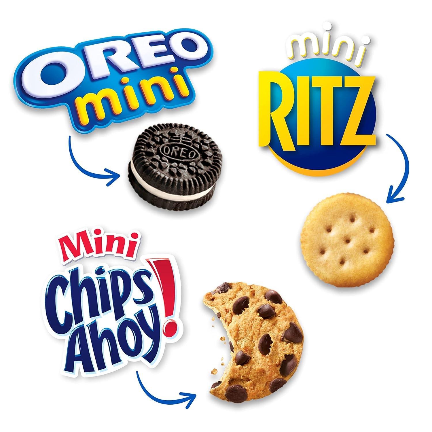 image:imageNabisco Sweet amp Savory Mix Variety Pack OREO Mini Cookies CHIPS AHOY Mini Cookies amp RITZ Mini Crackers 20 Snack Packs