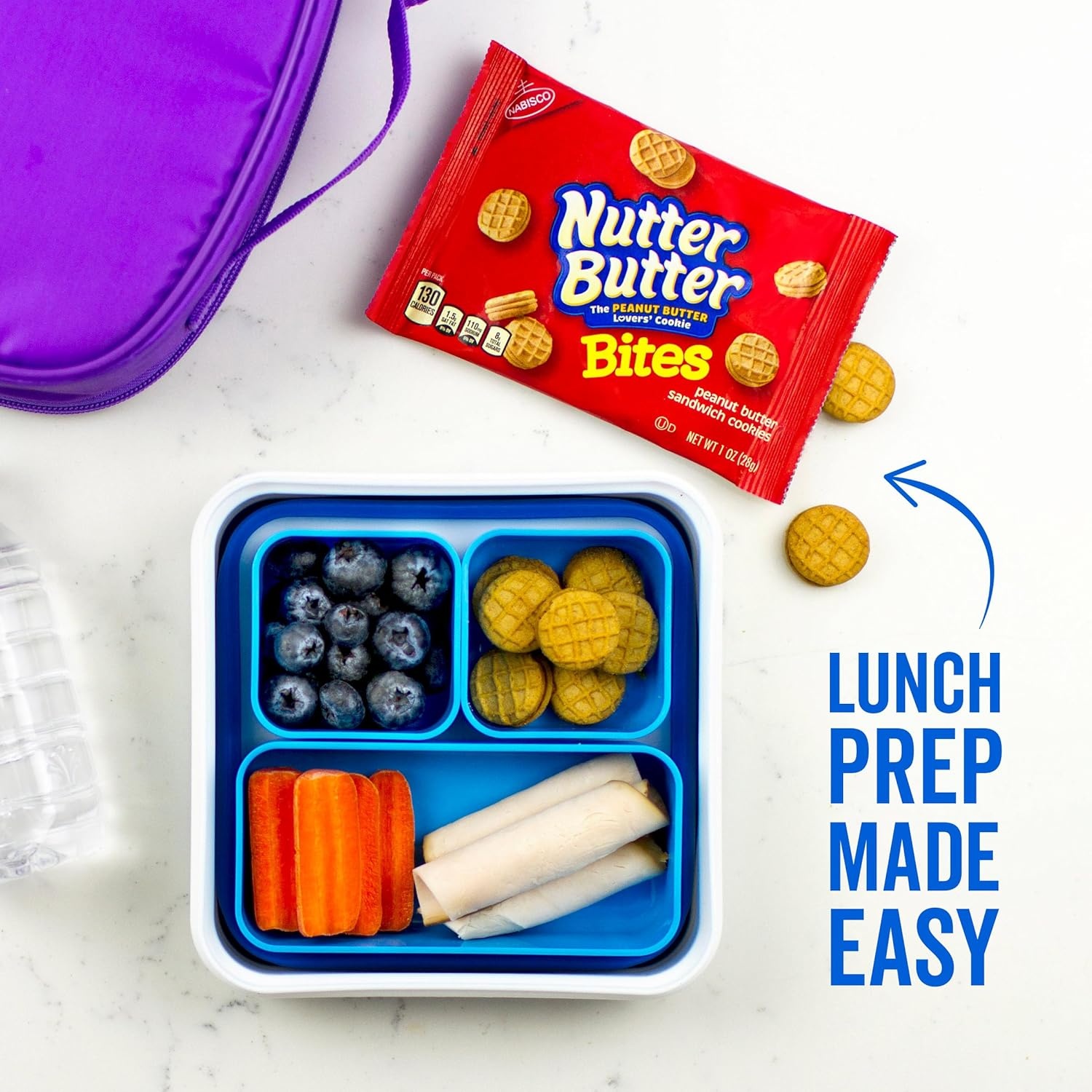 image:imageOREO Mini Cookies Mini CHIPS AHOY Cookies RITZ Bits Cheese Crackers Nutter Butter Bites amp Wheat Thins Crackers Nabisco Cookie amp Cracker Variety Pack 50 Snack Packs