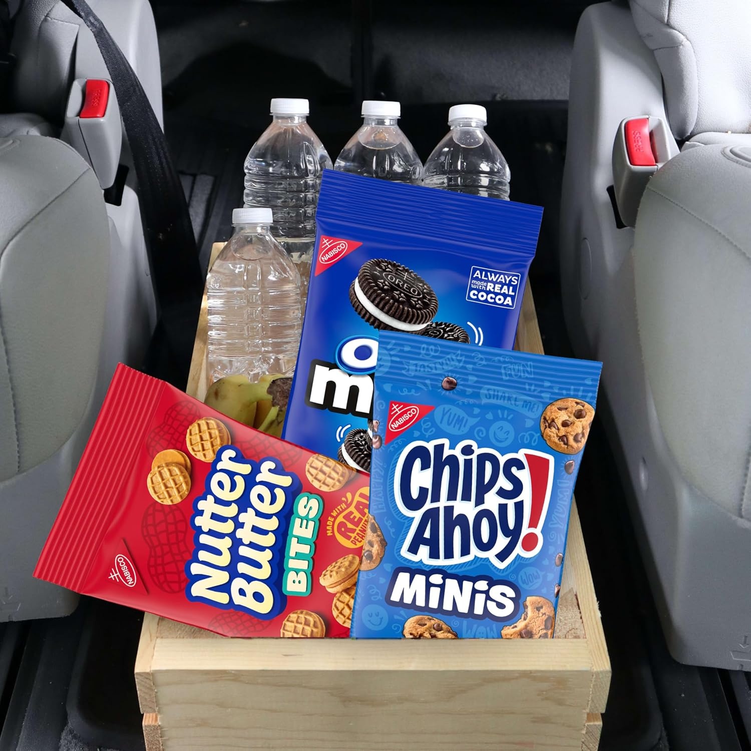 image:imageOREO Minis Cookies CHIPS AHOY Minis Cookies Nutter Butter Bites amp RITZ Bits Cheese Crackers Variety Pack 15 Snack Packs3 Ounce Pack of 1