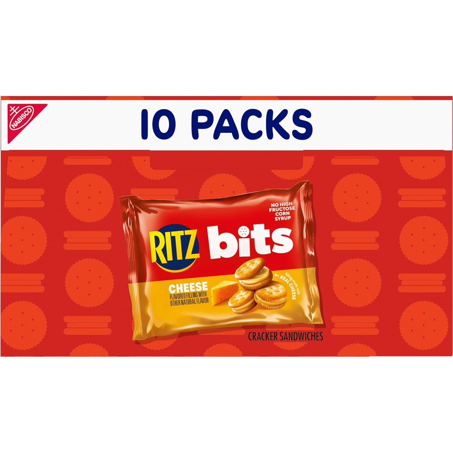 image:imageRITZ Bits Cheese Sandwich Crackers Bulk Lunch Snacks for Kids and Adults 40 Total Snack Packs 4 Boxes40 Ounce Pack of 1