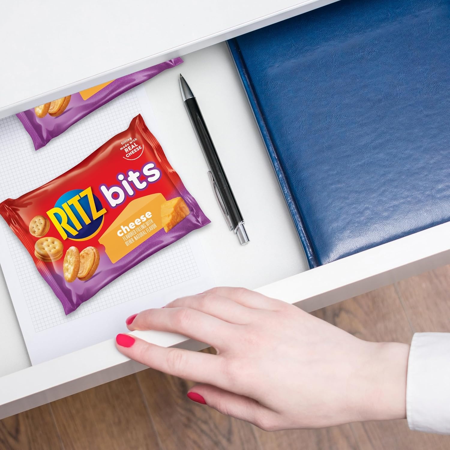 image:imageRITZ Bits Cheese Sandwich Crackers Bulk Lunch Snacks for Kids and Adults 40 Total Snack Packs 4 Boxes40 Ounce Pack of 2