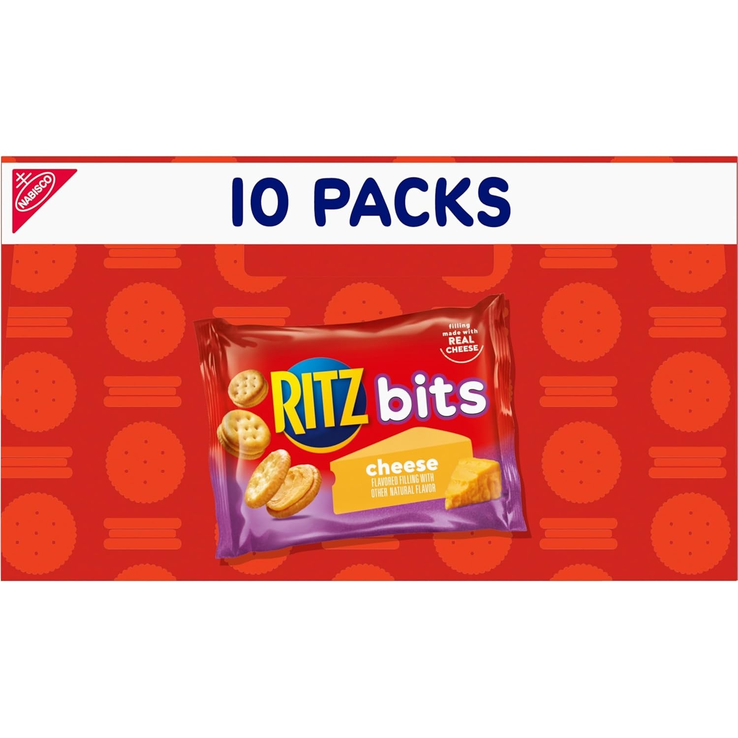 image:imageRITZ Bits Cheese Sandwich Crackers Bulk Lunch Snacks for Kids and Adults 40 Total Snack Packs 4 Boxes40 Ounce Pack of 2