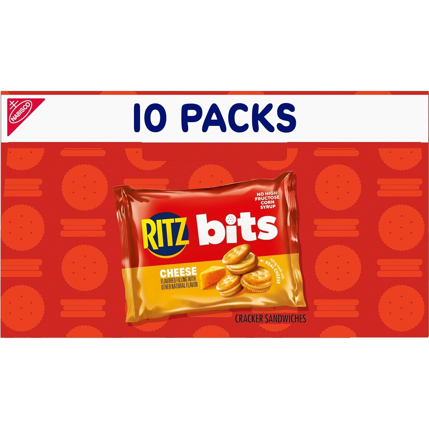 image:imageRITZ Bits Cheese Sandwich Crackers Lunch Snacks for Kids and Adults 10 Snack Packs