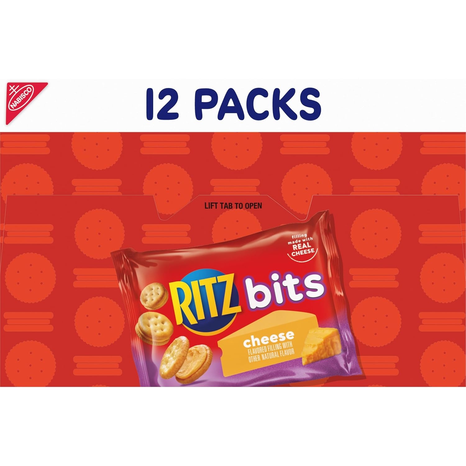 image:imageRITZ Bits Cheese Sandwich Crackers Snacks for Kids and Adults Bulk Lunch Snacks 60 15 oz PacksCheese
