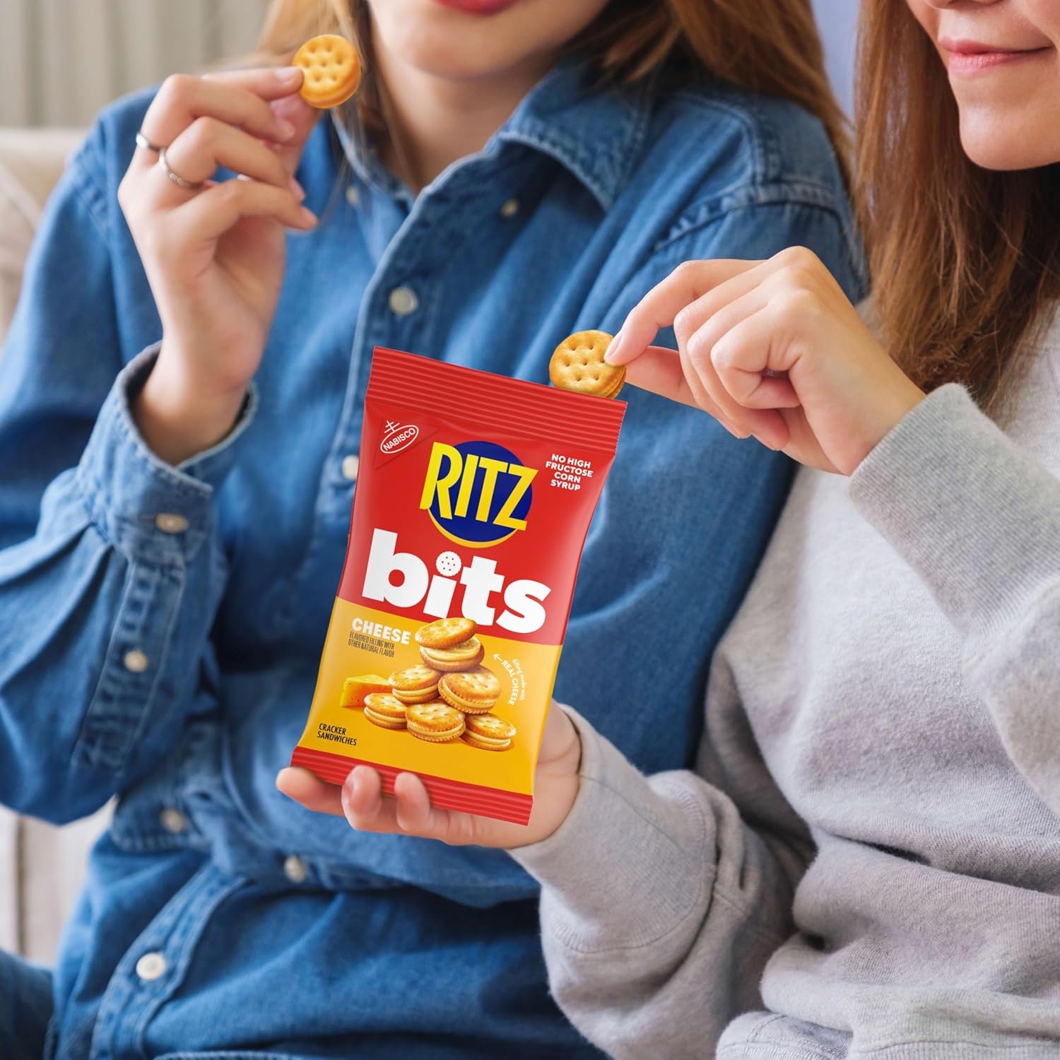 image:imageRITZ Bits Flavor Charged Sandwich Crackers Variety Pack Snacks for Kids and Adults Lunch Snacks 93 oz Bags
