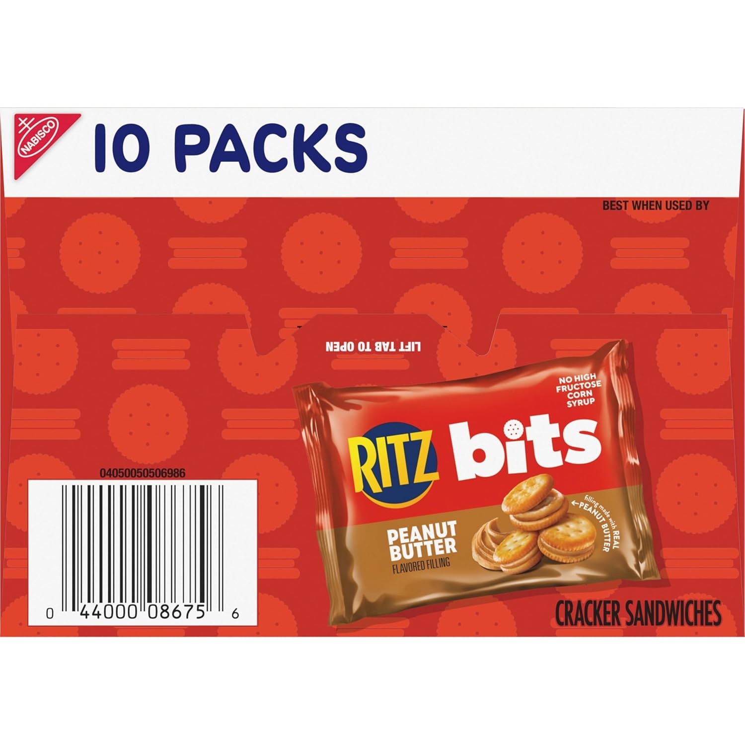 image:imageRITZ Bits Peanut Butter Sandwich Crackers Bulk Lunch Snacks 40 Snack Packs 4 Boxes