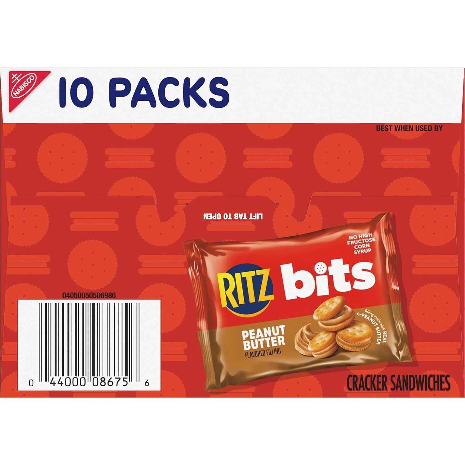 image:imageRITZ Bits Peanut Butter Sandwich Crackers Lunch Snacks 10 Snack Packs