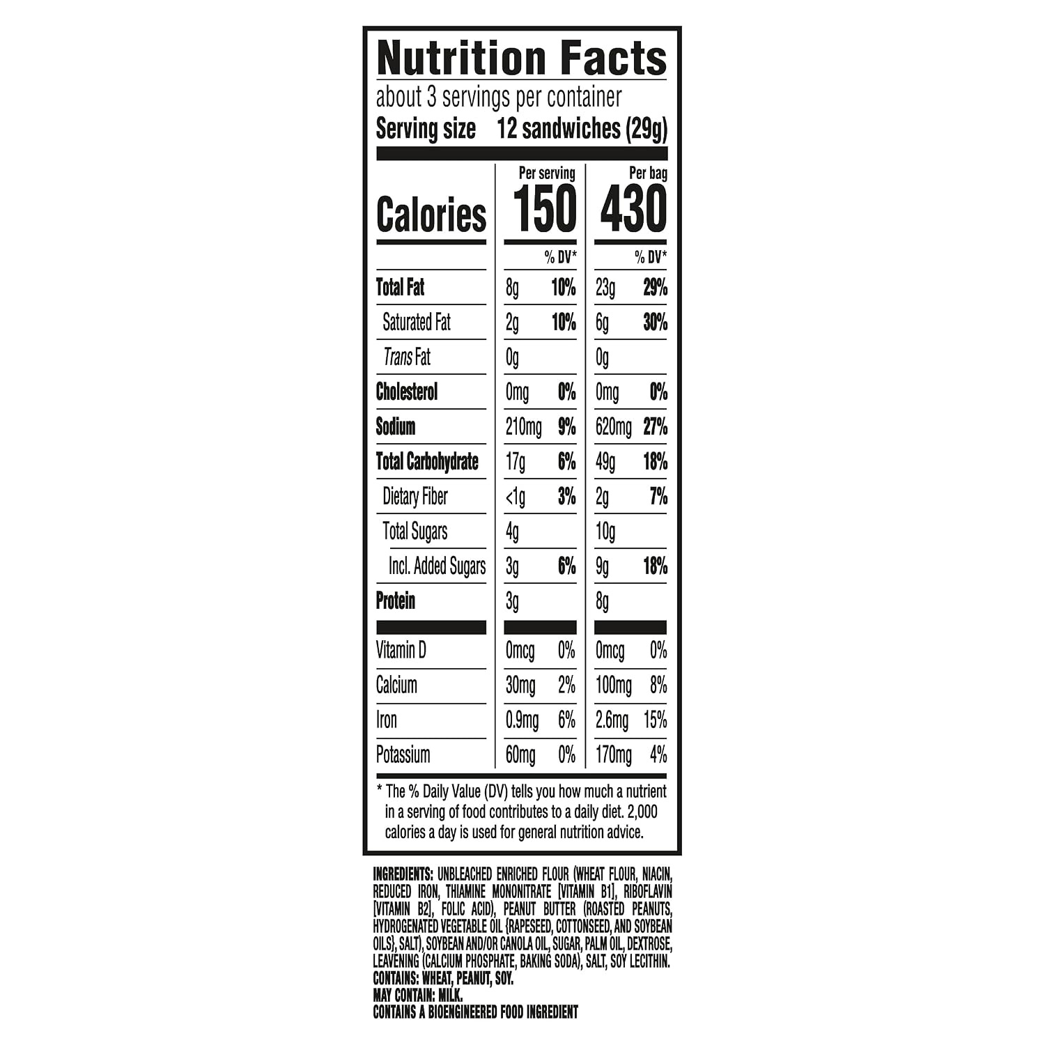 image:imageRITZ Bits Peanut Butter Sandwich Crackers Snacks for Kids and Adults Lunch Snacks 3 oz