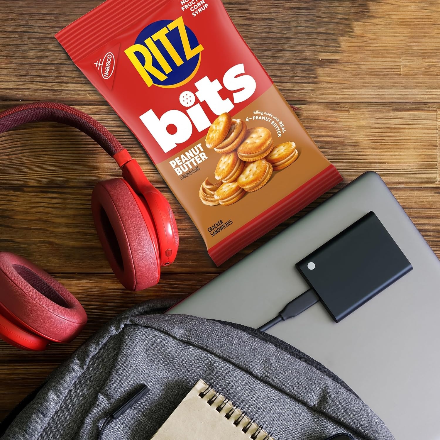 image:imageRITZ Bits Peanut Butter Sandwich Crackers Snacks for Kids and Adults Lunch Snacks 3 oz