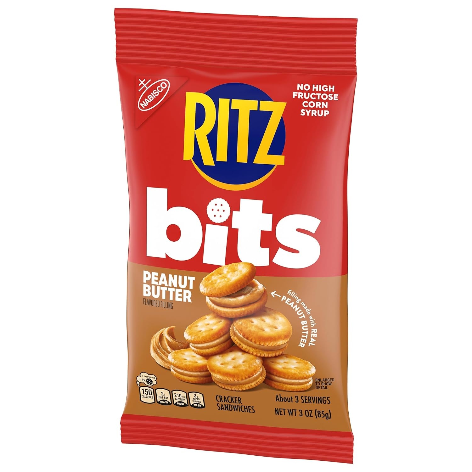 image:imageRITZ Bits Peanut Butter Sandwich Crackers Snacks for Kids and Adults Lunch Snacks 3 oz