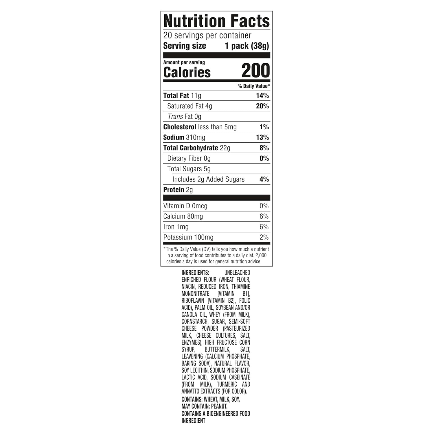 image:imageRITZ Cheese Sandwich Crackers Lunch Snacks 20 Snack Packs 6 Crackers Per Pack27 Ounce Pack of 1