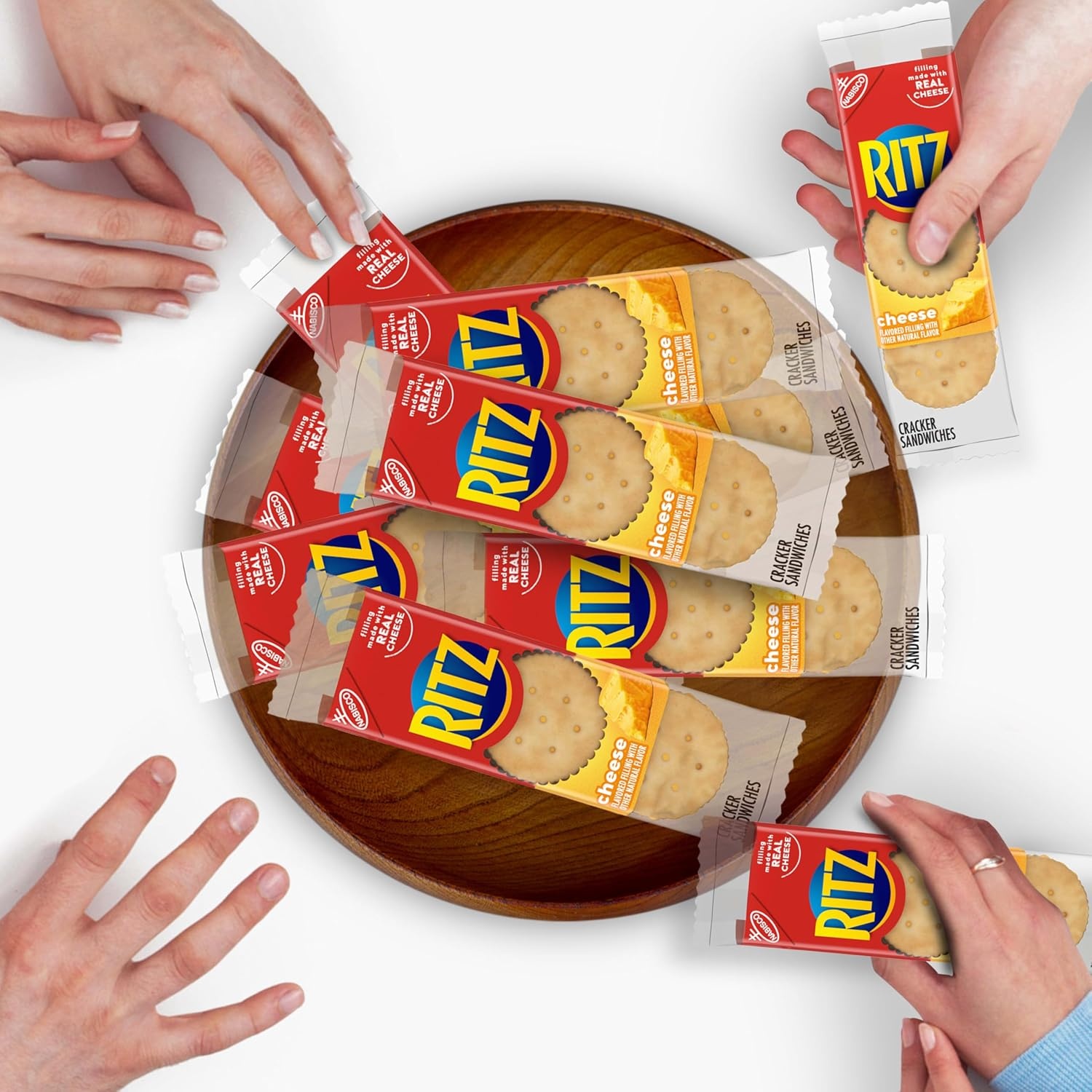 image:imageRITZ Cheese Sandwich Crackers Lunch Snacks 20 Snack Packs 6 Crackers Per Pack27 Ounce Pack of 1