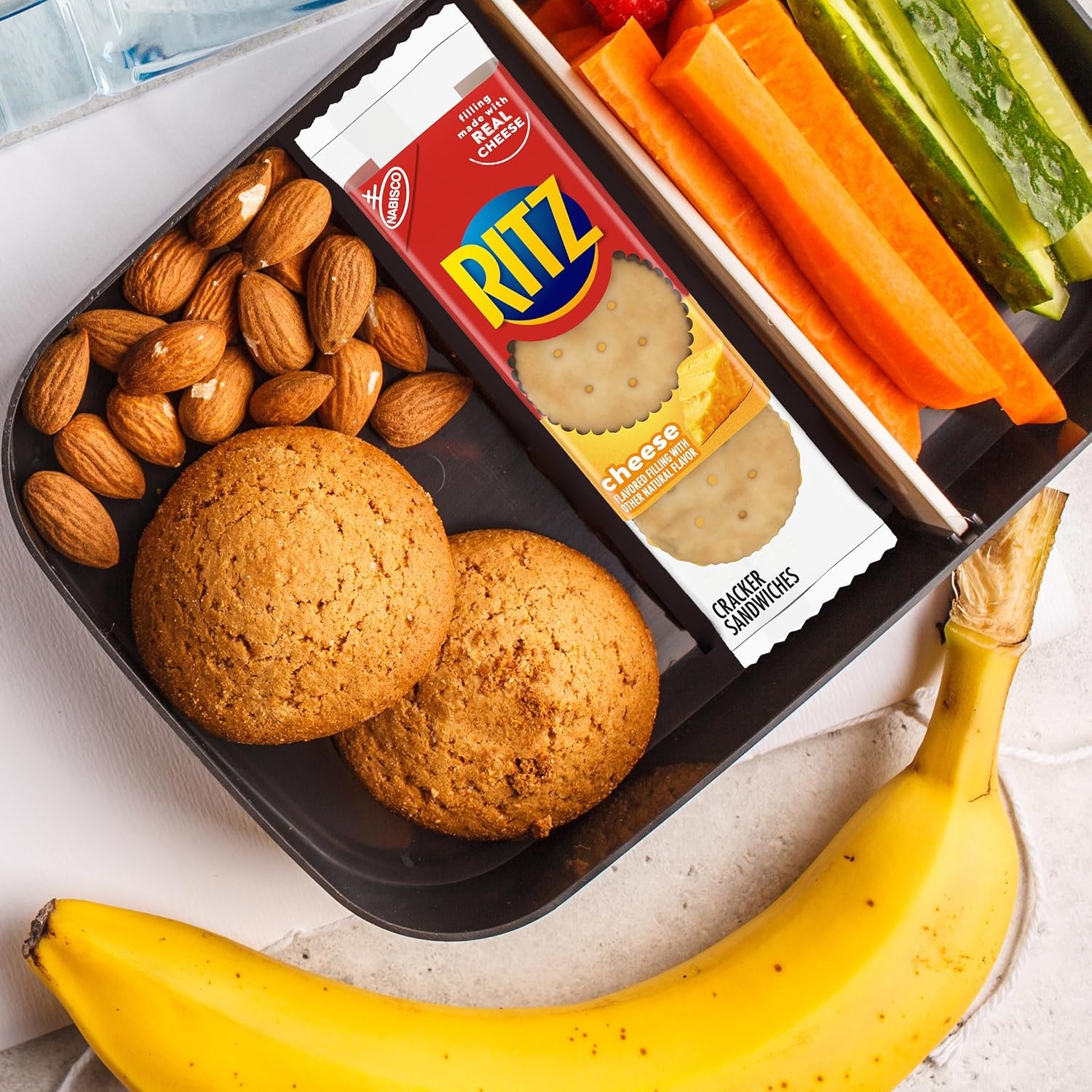 image:imageRITZ Cheese Sandwich Crackers Lunch Snacks 20 Snack Packs 6 Crackers Per Pack27 Ounce Pack of 2
