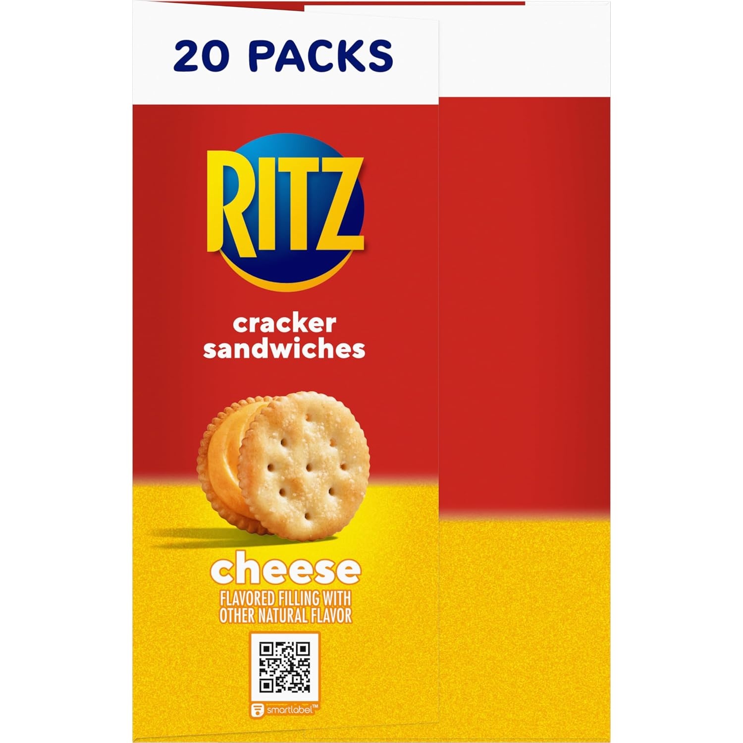 image:imageRITZ Cheese Sandwich Crackers Lunch Snacks 20 Snack Packs 6 Crackers Per Pack27 Ounce Pack of 2