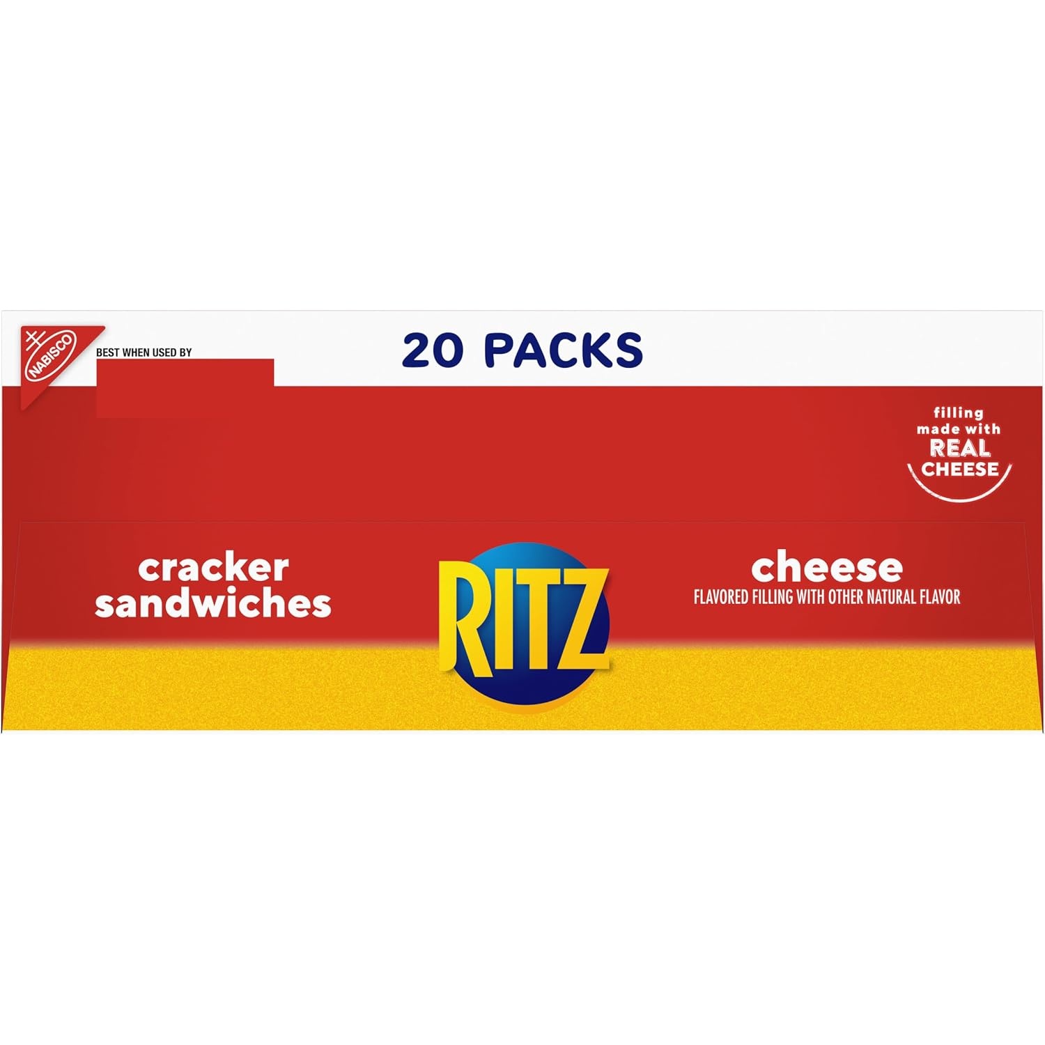 image:imageRITZ Cheese Sandwich Crackers Lunch Snacks 20 Snack Packs 6 Crackers Per Pack27 Ounce Pack of 2