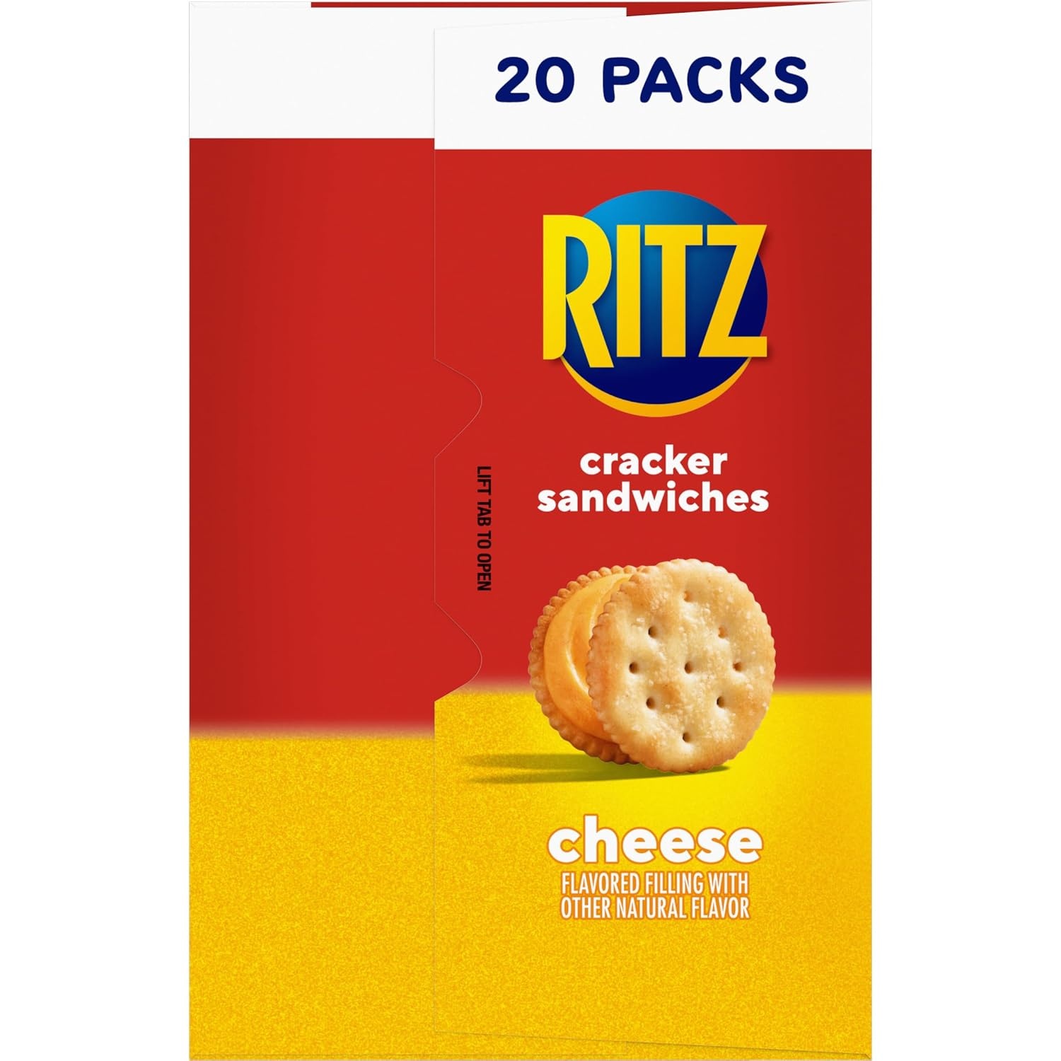 image:imageRITZ Cheese Sandwich Crackers Lunch Snacks 20 Snack Packs 6 Crackers Per Pack27 Ounce Pack of 2