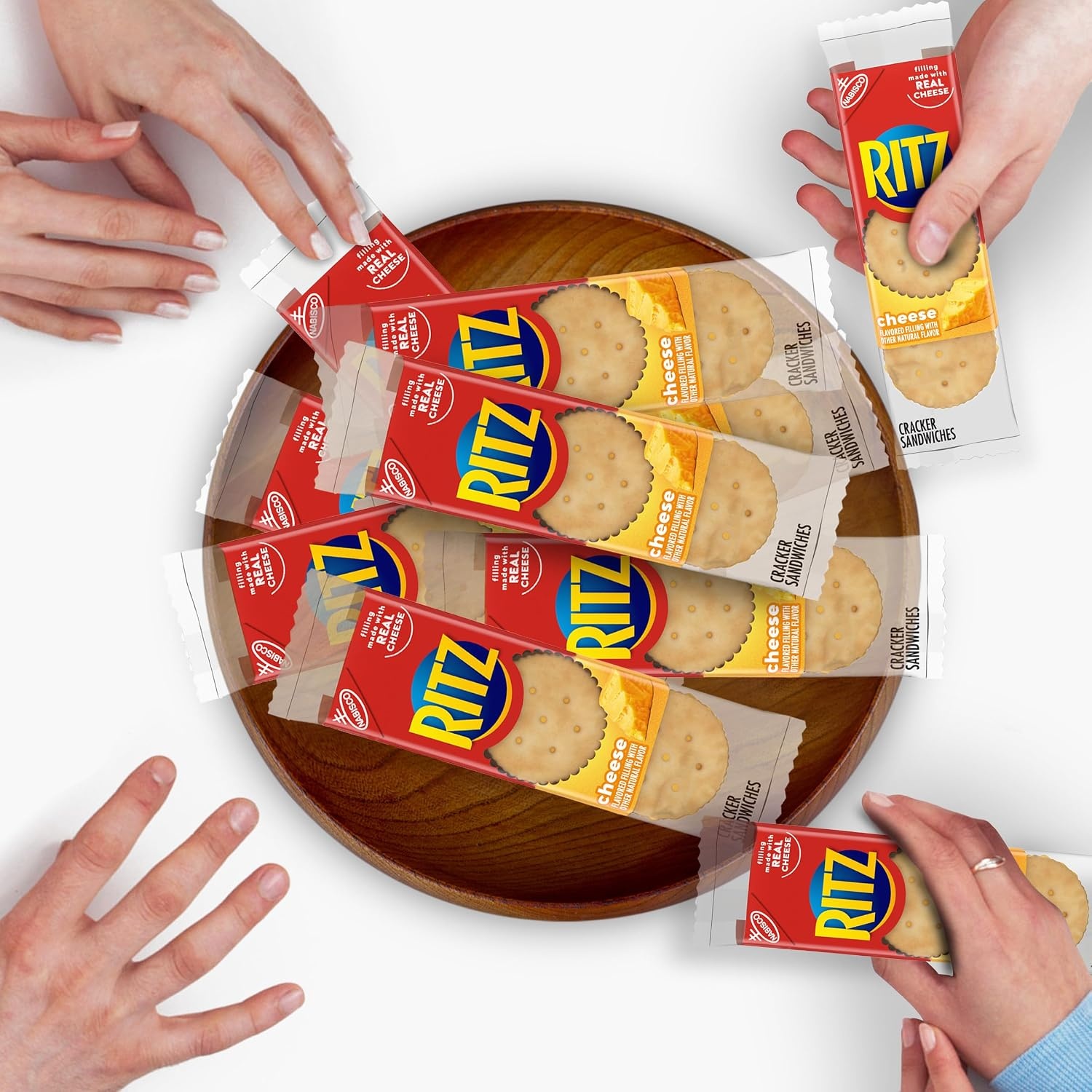 image:imageRITZ Cheese Sandwich Crackers Lunch Snacks 20 Snack Packs 6 Crackers Per Pack27 Ounce Pack of 2