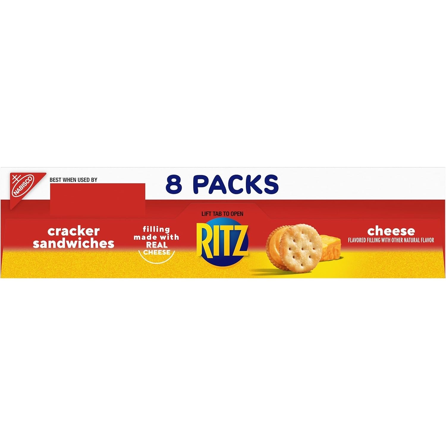 image:imageRITZ Cheese Sandwich Crackers Lunch Snacks 8 Snack Packs 6 Crackers Per Pack