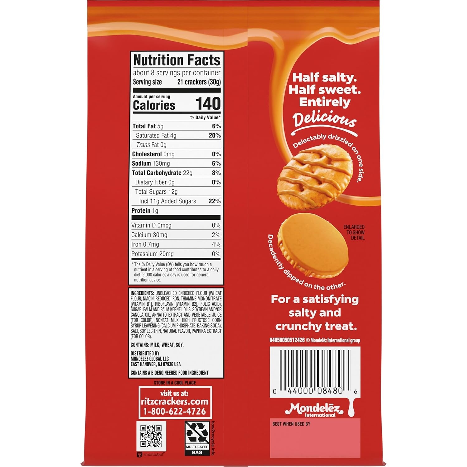 image:imageRITZ Drizzled Minis Caramel Crackers Snacks for Kids and Adults Party Snacks 8 oz