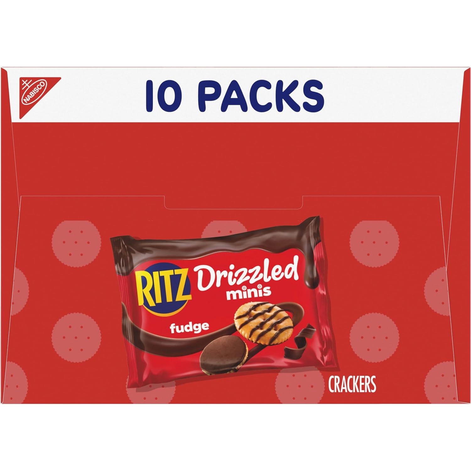 image:imageRITZ Drizzled Minis Fudge Crackers Lunch Snacks for Kids and Adults 10 Snack Packs9 Ounce Pack of 1