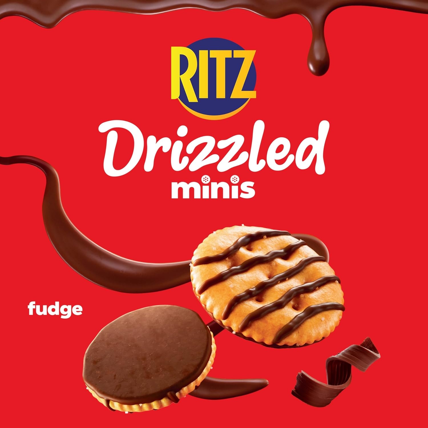 image:imageRITZ Drizzled Minis Fudge Crackers Lunch Snacks for Kids and Adults 10 Snack Packs9 Ounce Pack of 1