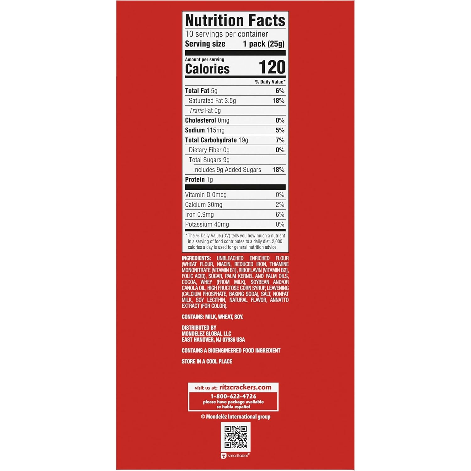 image:imageRITZ Drizzled Minis Fudge Crackers Lunch Snacks for Kids and Adults 10 Snack Packs9 Ounce Pack of 1