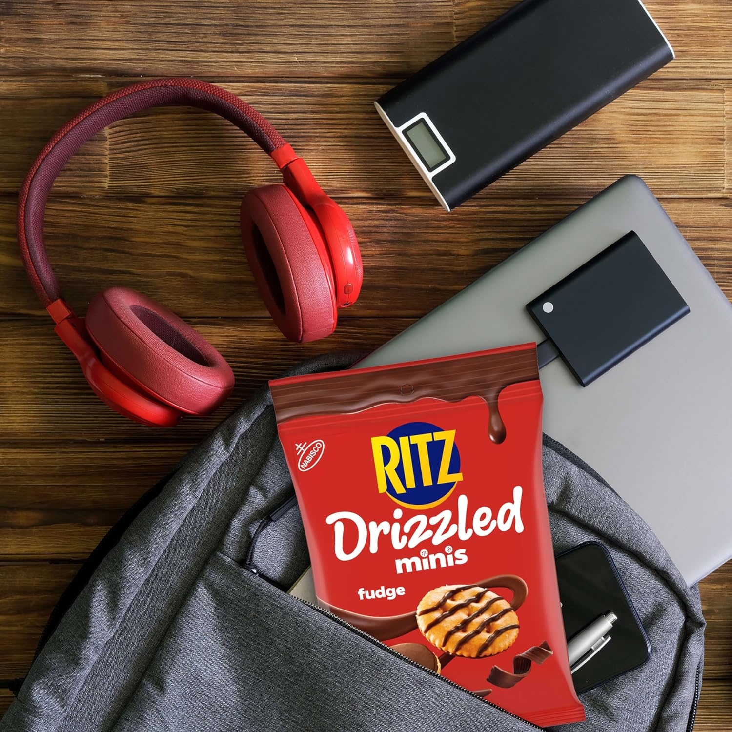 image:imageRITZ Drizzled Minis Sweet and Salty Crackers Variety Pack 8 Bags Snacks for Kids and Adults Lunch Snacks