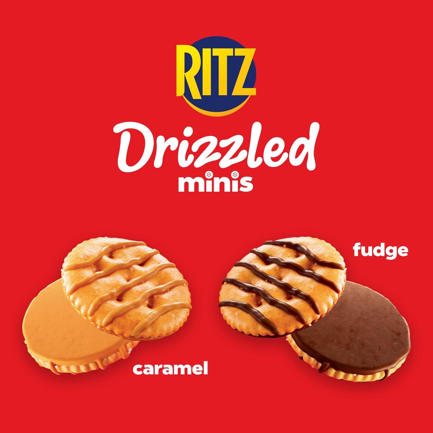 image:imageRITZ Drizzled Minis Sweet and Salty Crackers Variety Pack 8 Bags Snacks for Kids and Adults Lunch Snacks