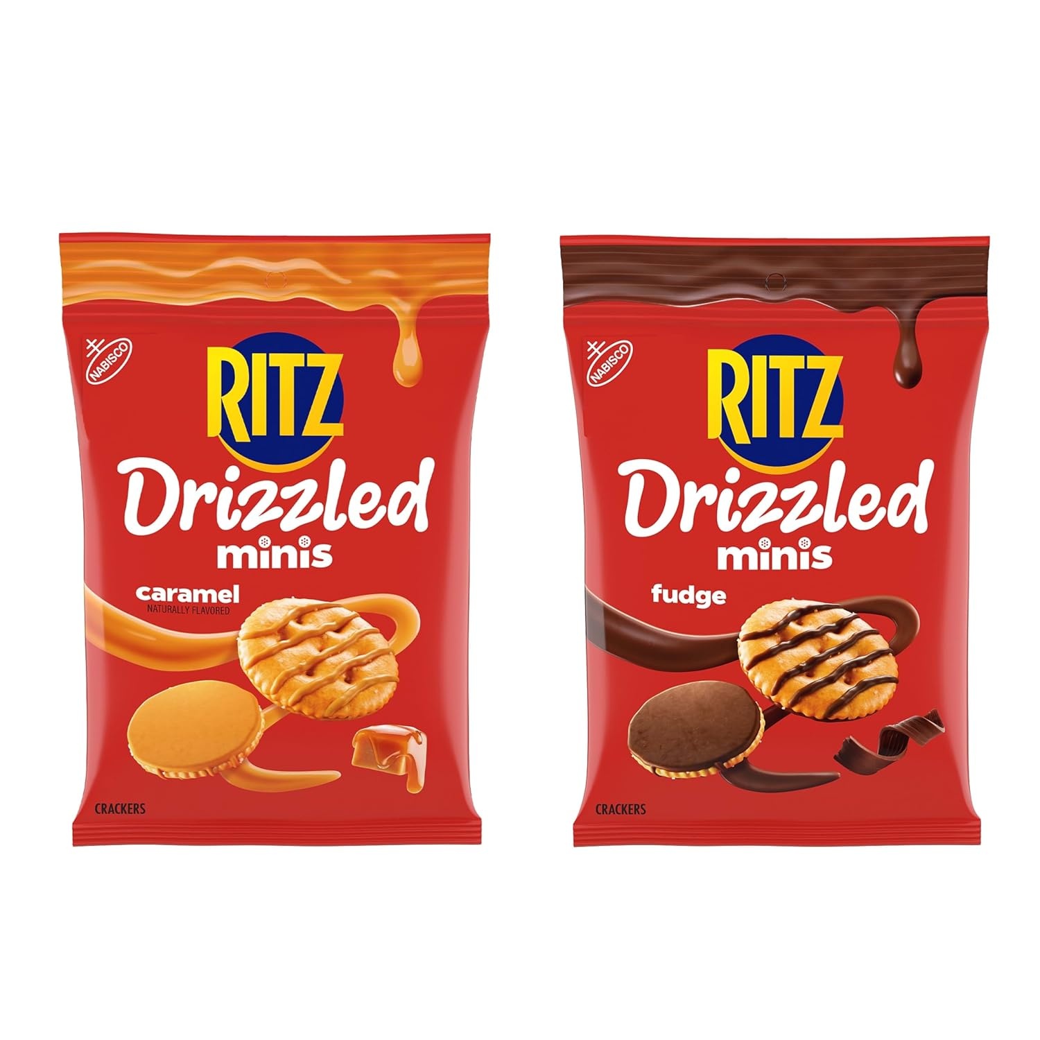 image:imageRITZ Drizzled Minis Sweet and Salty Crackers Variety Pack 8 Bags Snacks for Kids and Adults Lunch Snacks