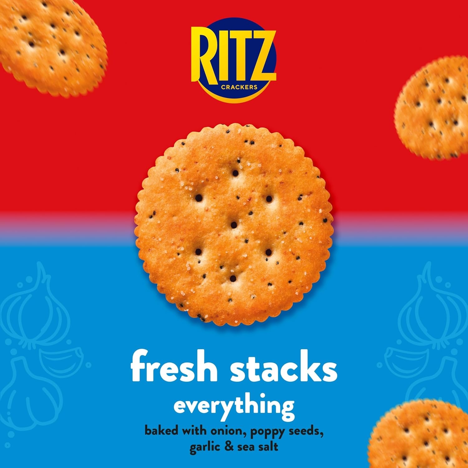 image:imageRITZ Fresh Stacks Everything Crackers Bulk Travel Snacks 6 Boxes 48 Multi Snack Packs