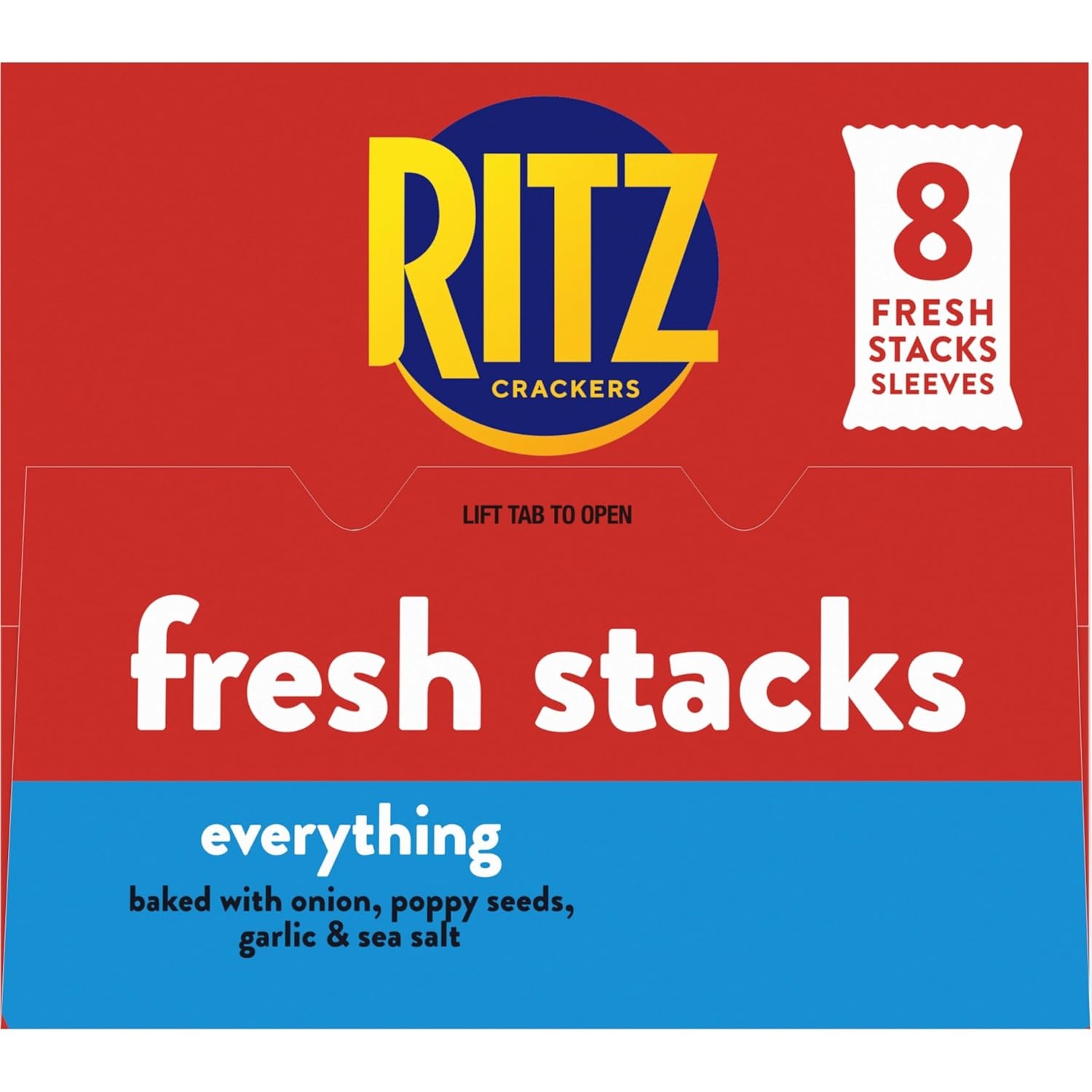 image:imageRITZ Fresh Stacks Everything Crackers Bulk Travel Snacks 6 Boxes 48 Multi Snack Packs