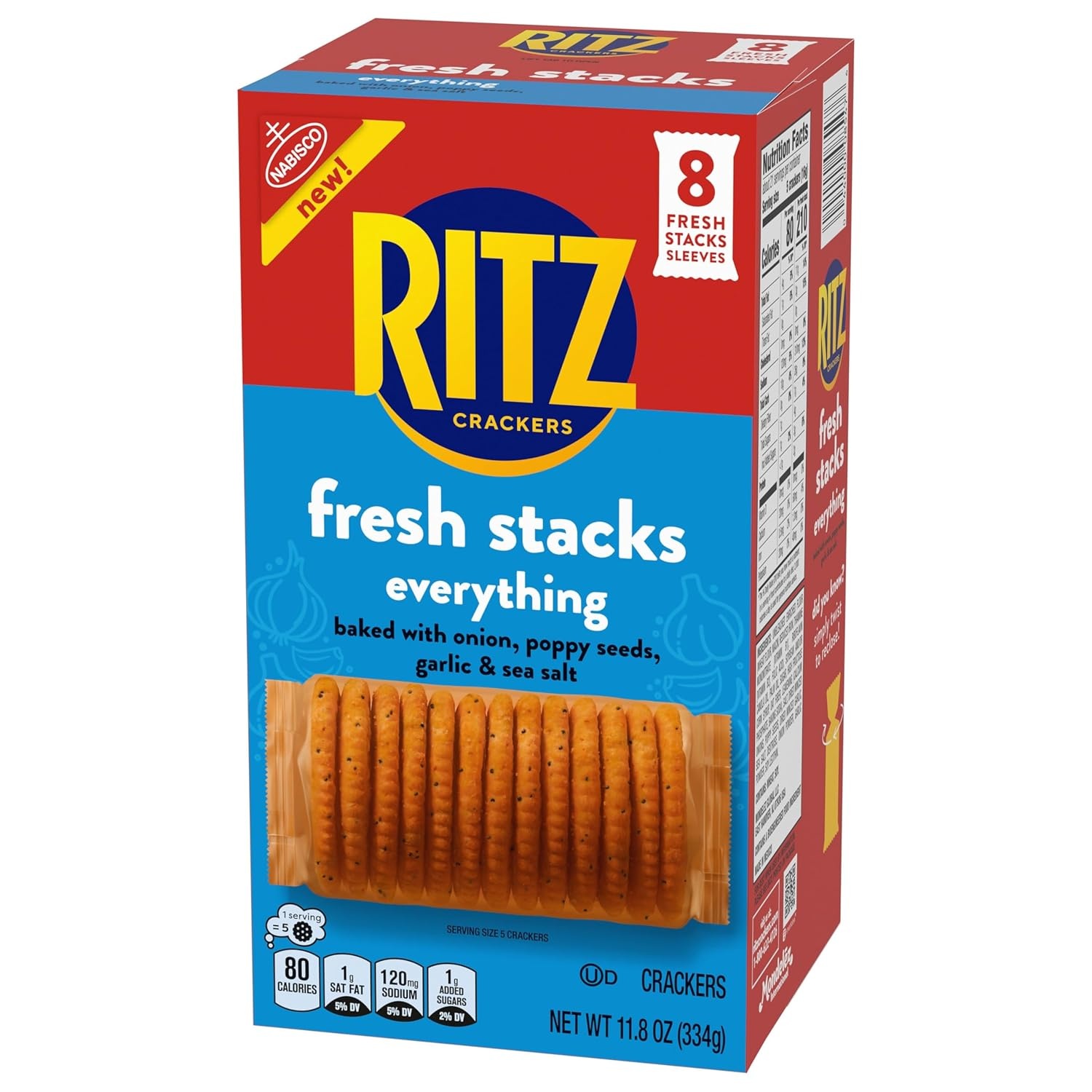 image:imageRITZ Fresh Stacks Everything Crackers Bulk Travel Snacks 6 Boxes 48 Multi Snack Packs