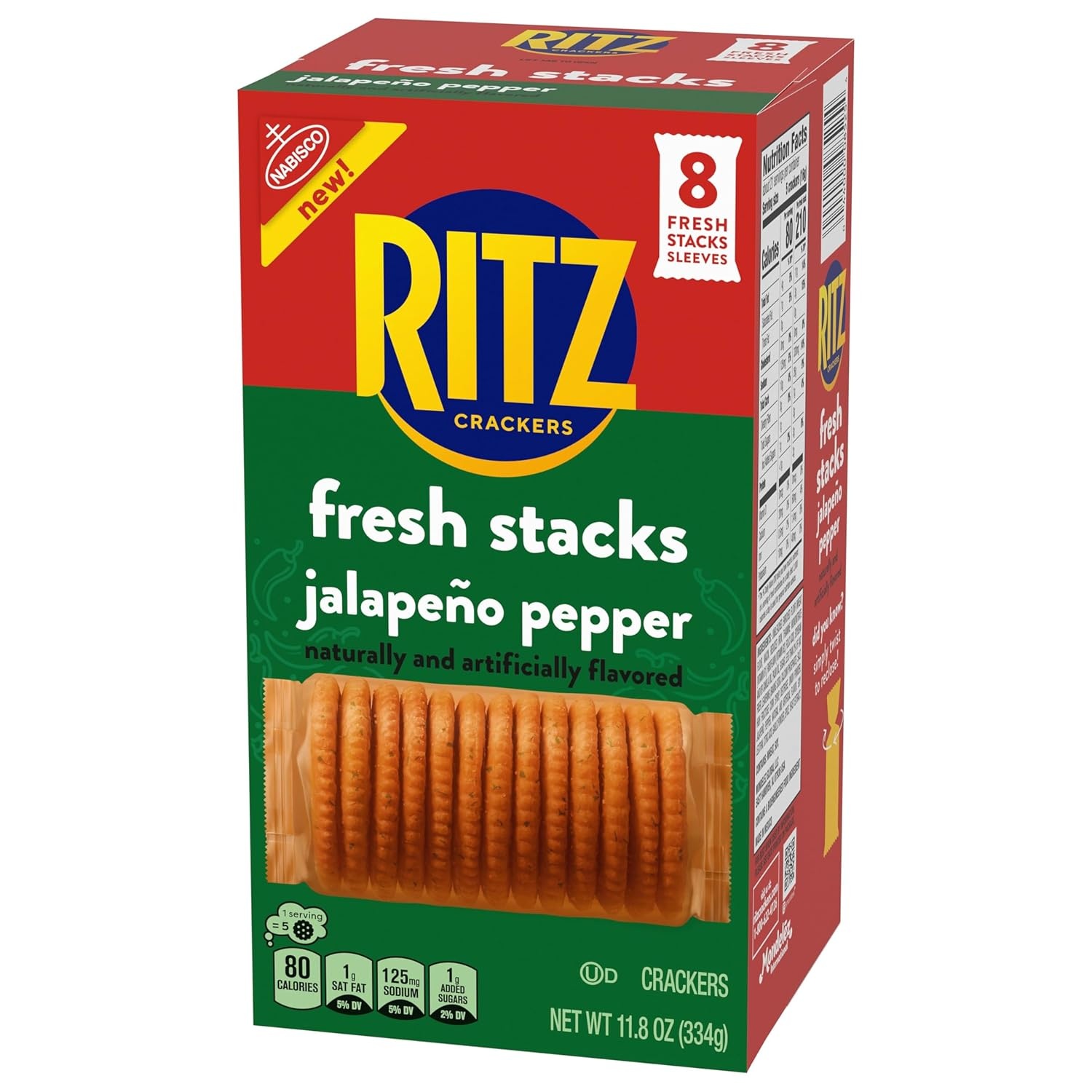 image:imageRITZ Fresh Stacks Jalapeno Pepper Crackers Bulk Travel Snacks 6 Boxes 48 Multi Snack Packs