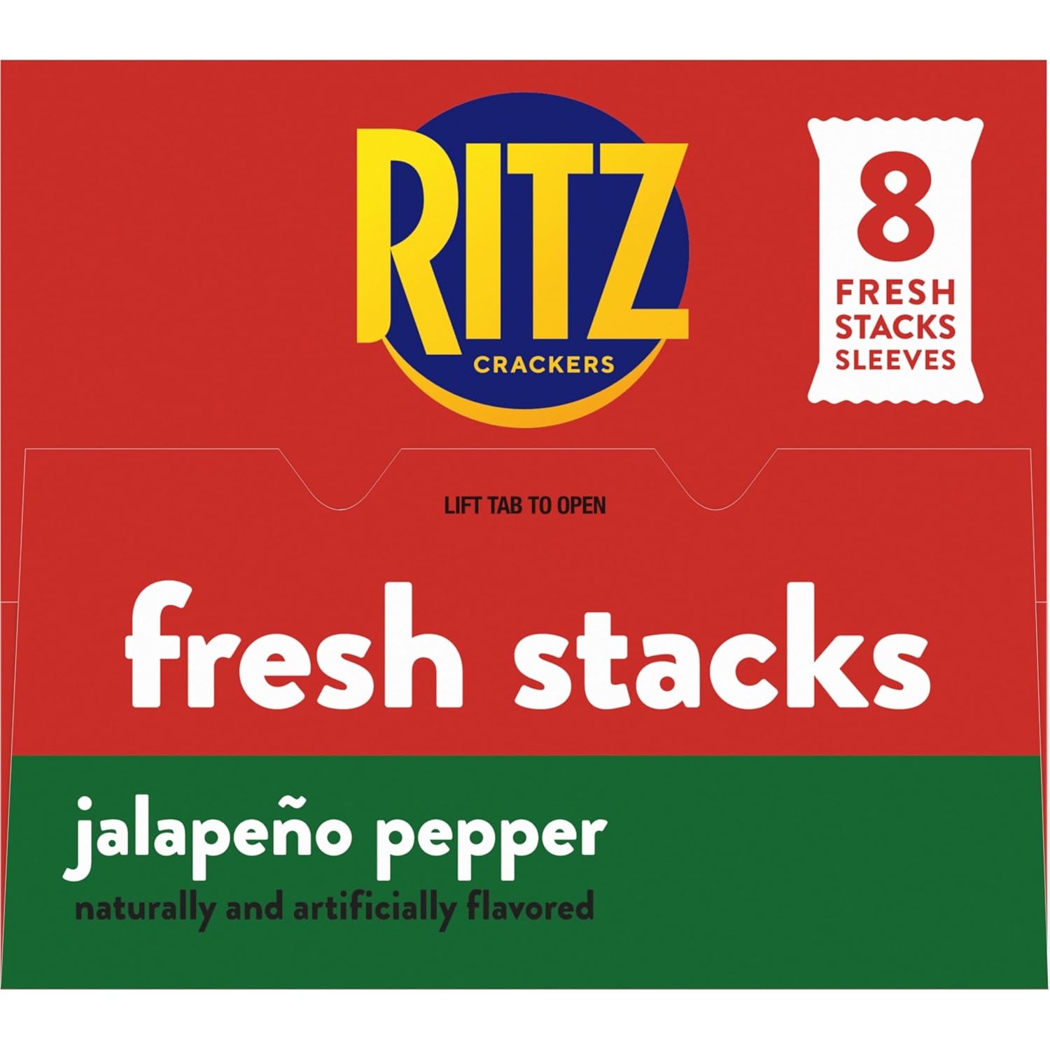 image:imageRITZ Fresh Stacks Jalapeno Pepper Crackers Bulk Travel Snacks 6 Boxes 48 Multi Snack Packs