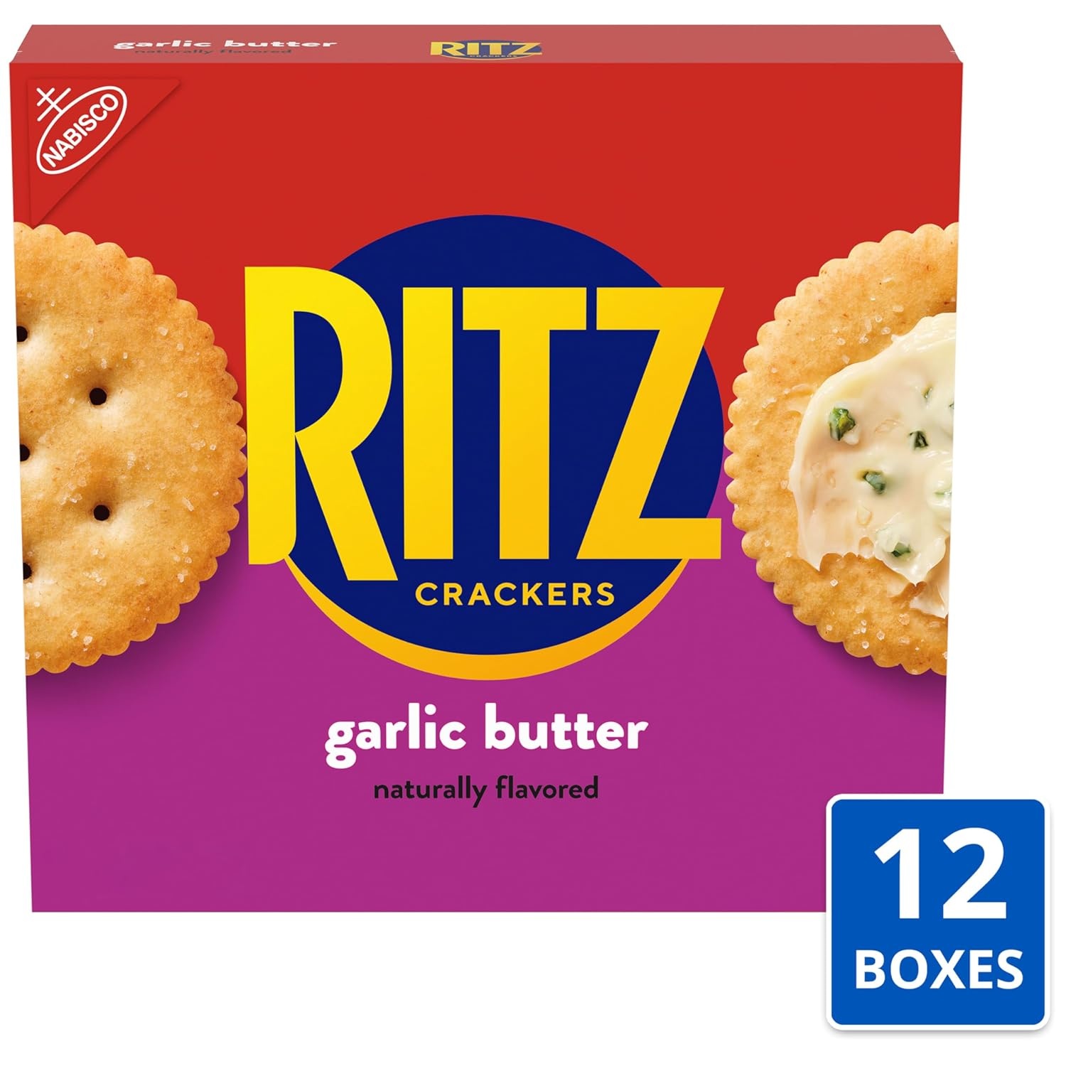 image:imageRITZ Fresh Stacks Original Crackers Bulk Travel Snacks Family Size 6 Boxes 72 Multi Snack PacksGarlic Butter
