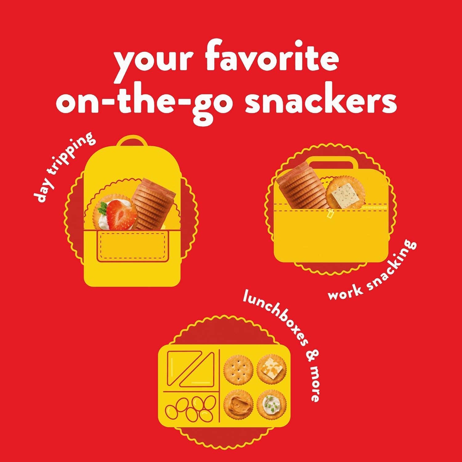 image:imageRITZ Fresh Stacks Original Crackers Bulk Travel Snacks Family Size 6 Boxes 72 Multi Snack PacksOriginal