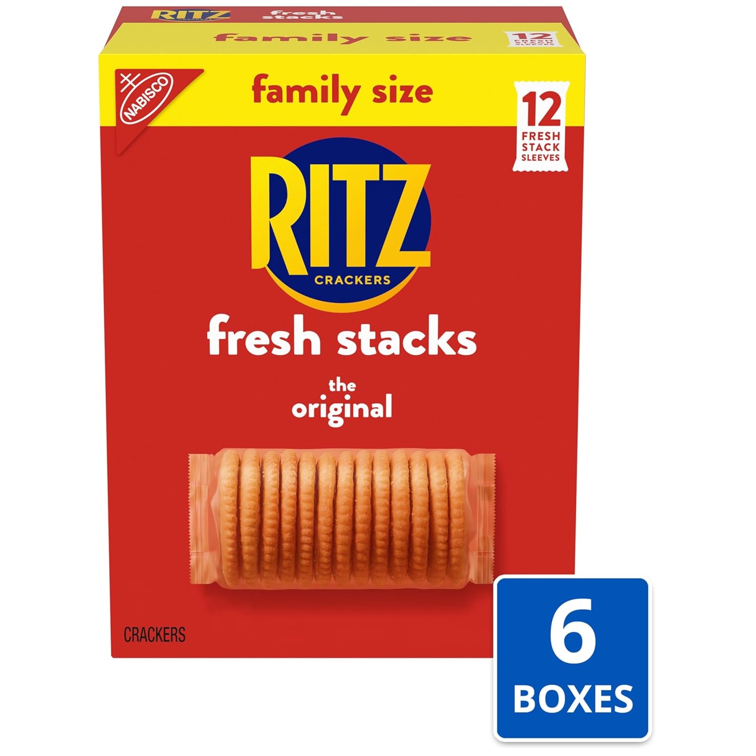 image:imageRITZ Fresh Stacks Original Crackers Bulk Travel Snacks Family Size 6 Boxes 72 Multi Snack PacksOriginal